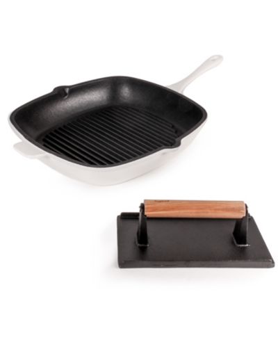 Сковорода гриль BergHOFF Neo 2pc Cast Iron 11" с пресс-шпилькой для стейков
