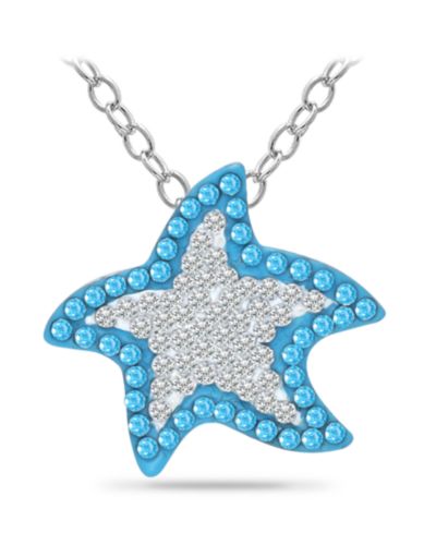Колье Giani Bernini Crystal Star Fish из стерлингового серебра