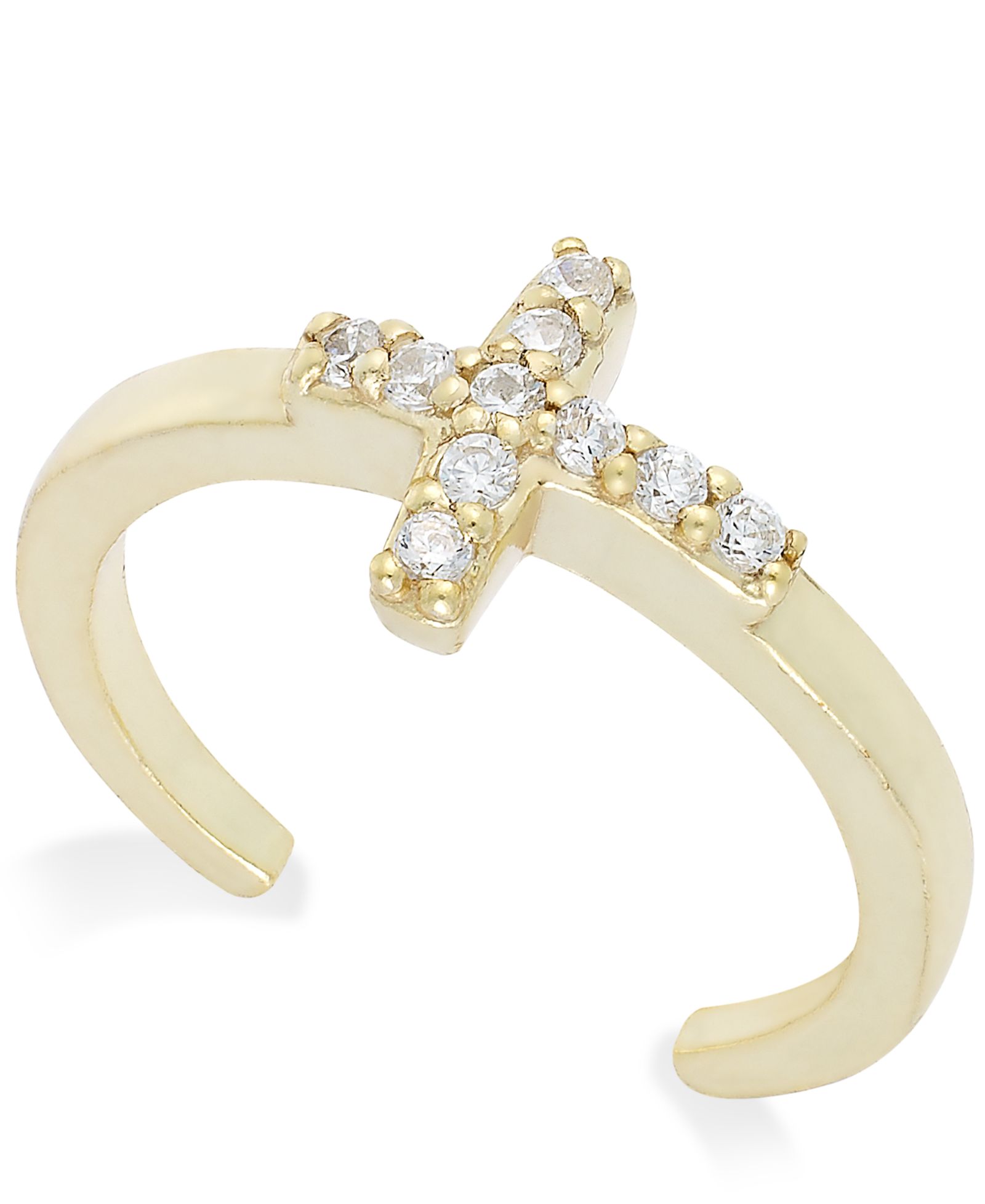 Кольцо на палец Giani Bernini Cubic Zirconia Cross 18K Rose Gold Over Silver