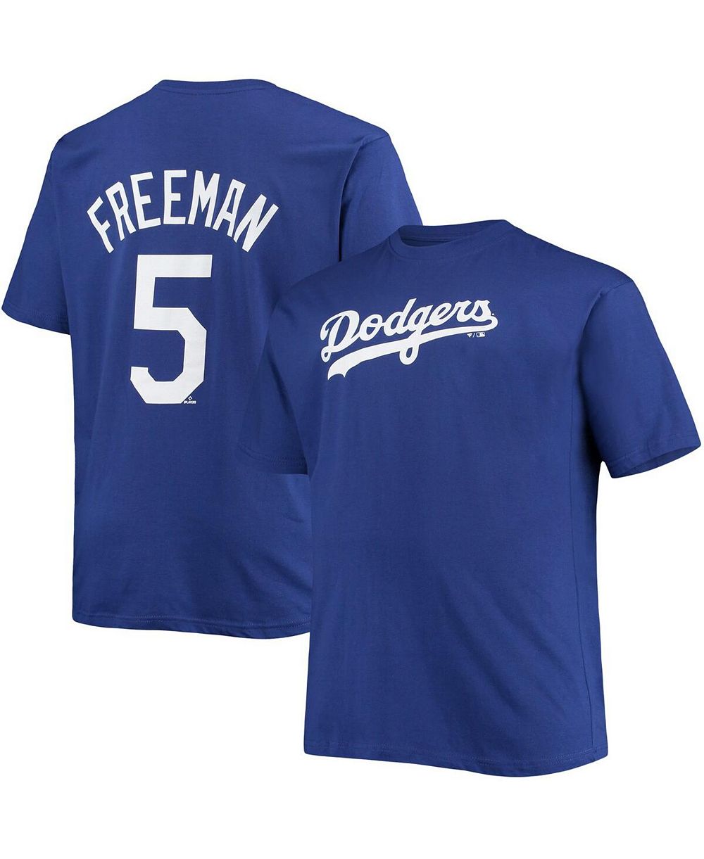 Мужская футболка Profile Freddie Freeman Royal Los Angeles Dodgers Name and Number