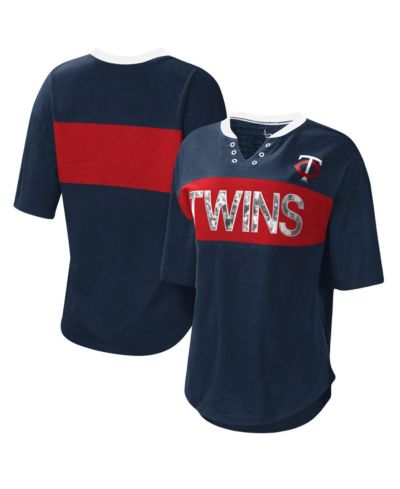 Женская футболка Touch с вырезом Notch Neck, темно-синяя и красная, Minnesota Twins