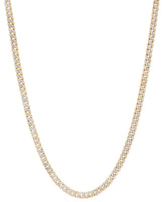 Цепочка-ожерелье Double-Sided Cuban Link 20" (4.5mm) в 10k Two-Tone Gold