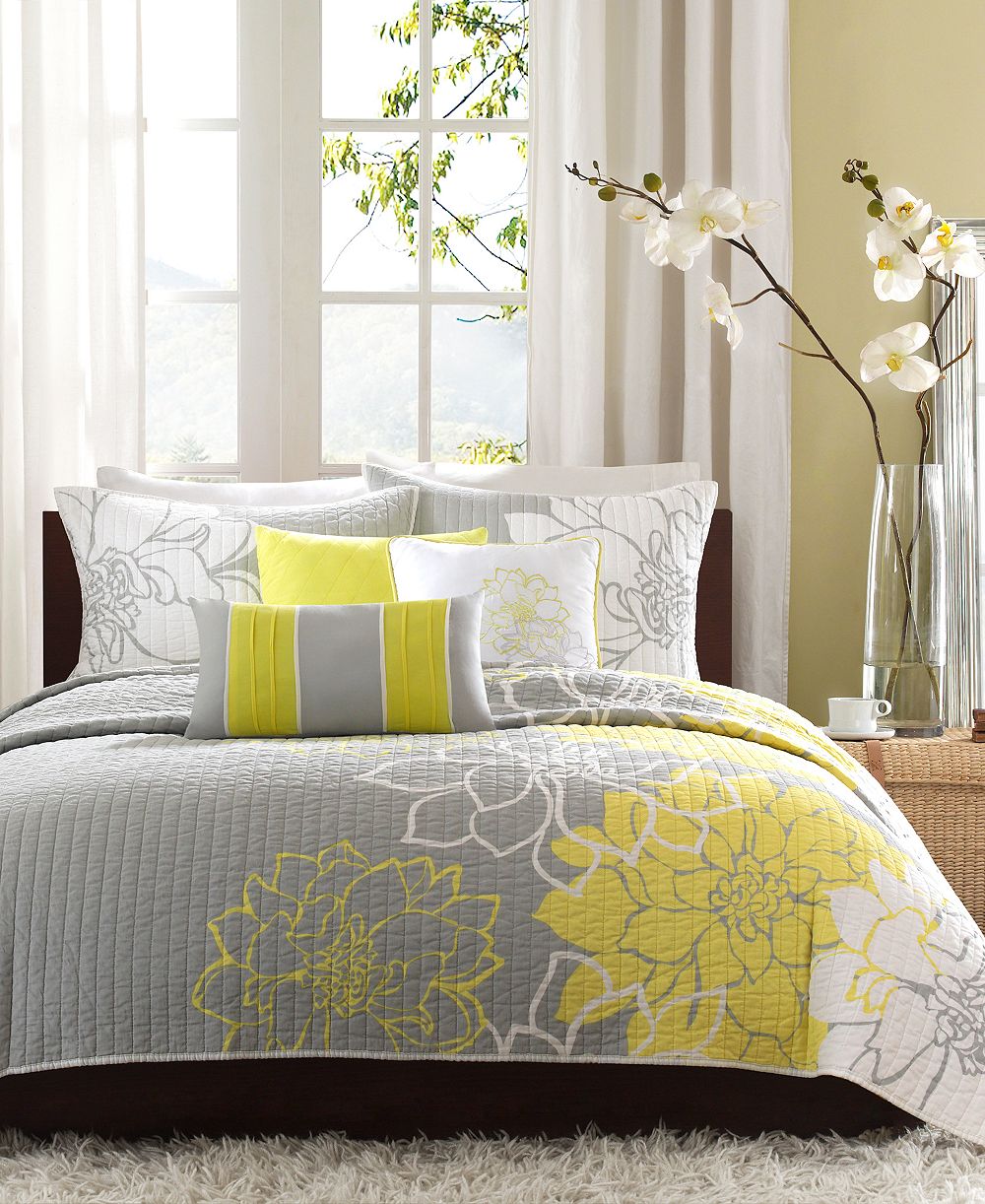 Madison Park Lola хлопковый комплект из 6 предметов Floral Print Full/Queen