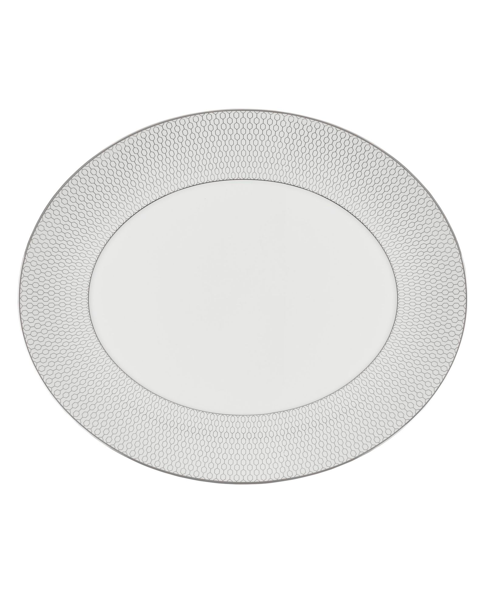 Wedgwood Gio Platinum Oval Serving Platter, 13"