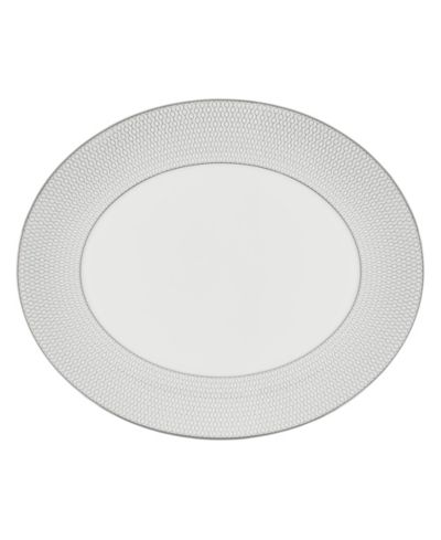 Wedgwood Gio Platinum Oval Serving Platter, 13"
