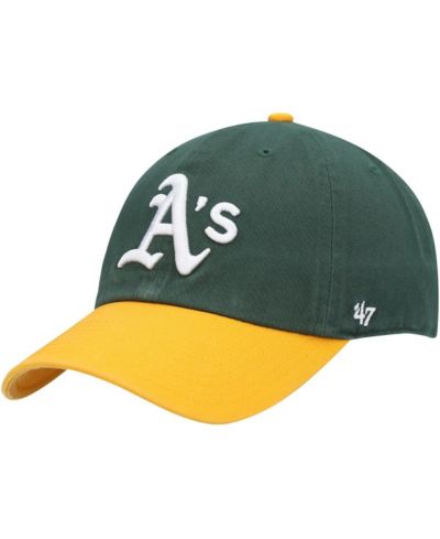 Мужская бейсболка '47 Brand Green, Gold Oakland Athletics Clean Up Adjustable