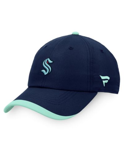 Мужская регулируемая кепка Fanatics Deep Sea Blue Seattle Kraken Authentic Pro Rink Pinnacle