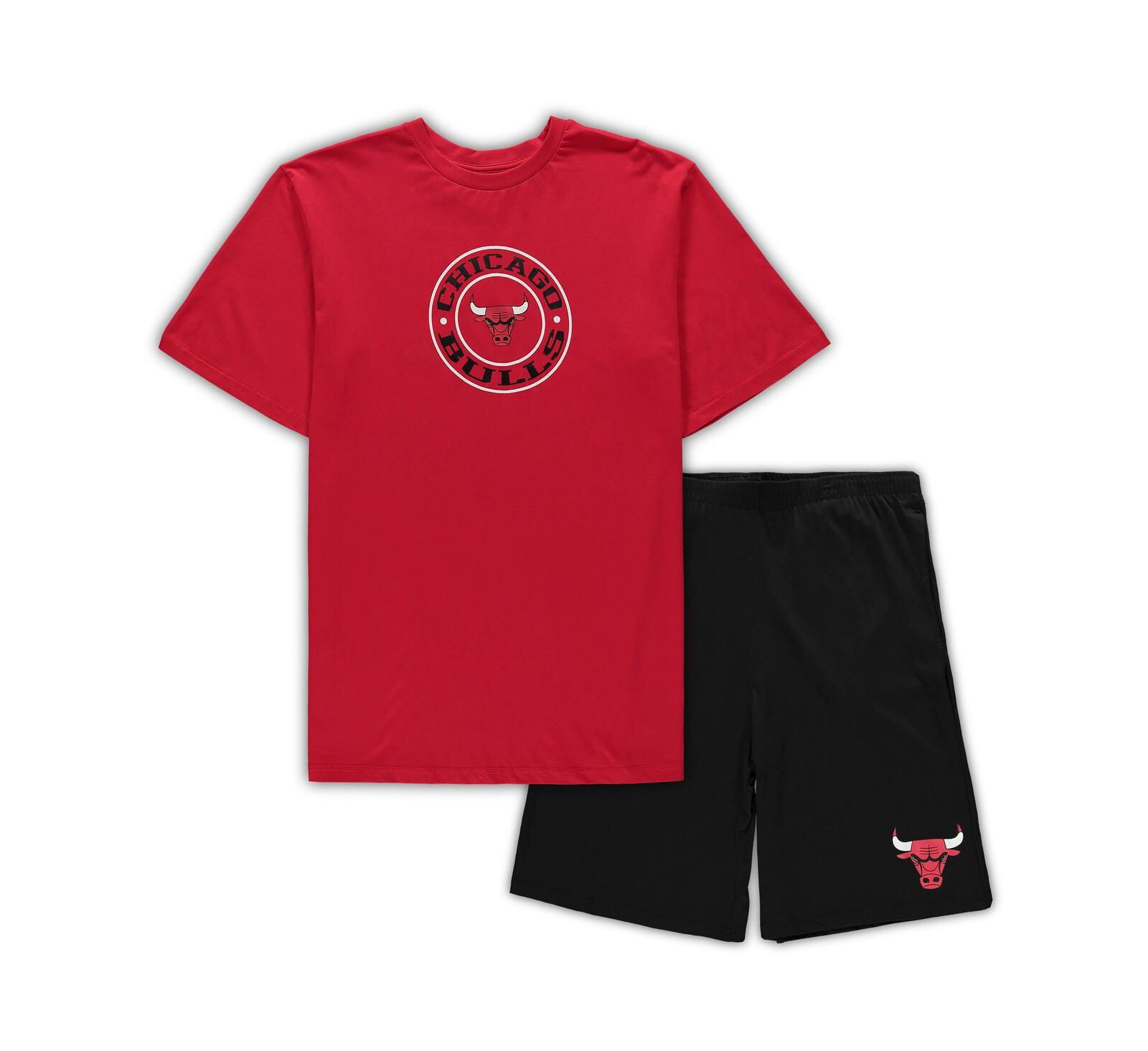 Мужской комплект для сна Concepts Sport: футболка и шорты Chicago Bulls, красный/черный