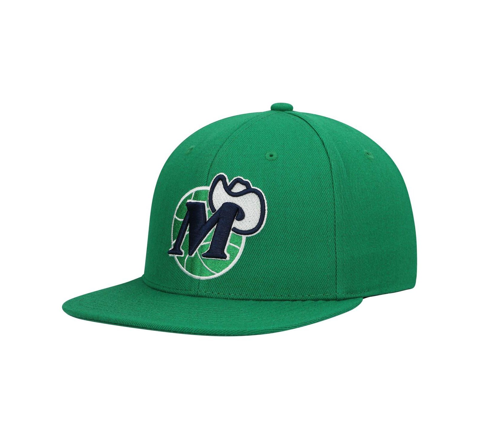 Mitchell & Ness кепка snapback мужская Dallas Mavericks Hardwood Classics, зеленая