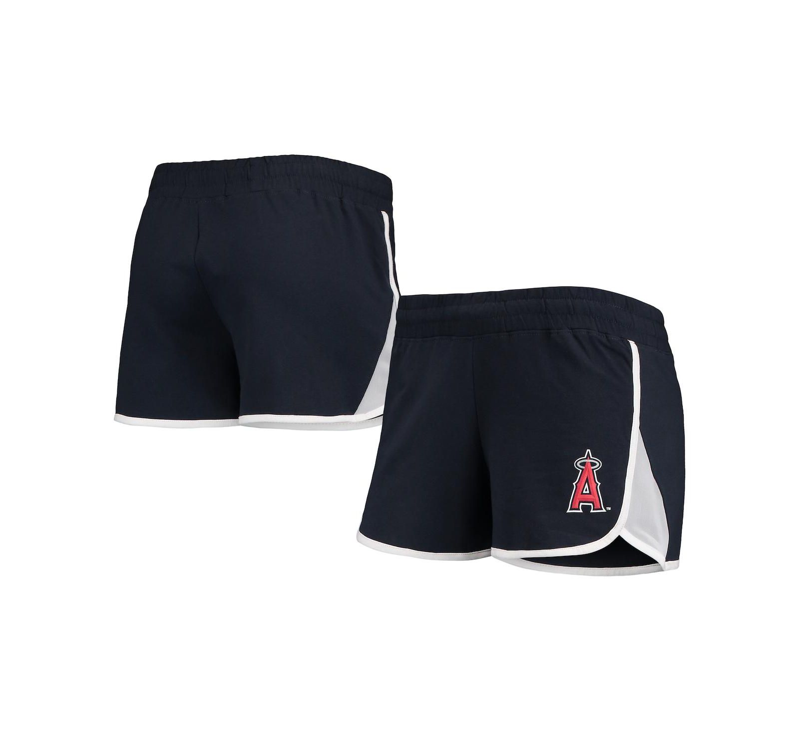 Женские шорты New Era Navy Los Angeles Angels Stretch French Terry