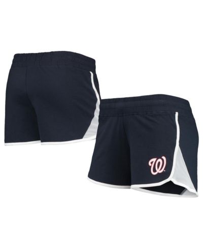 Женские шорты New Era Washington Nationals Stretch French Terry, темно-синие