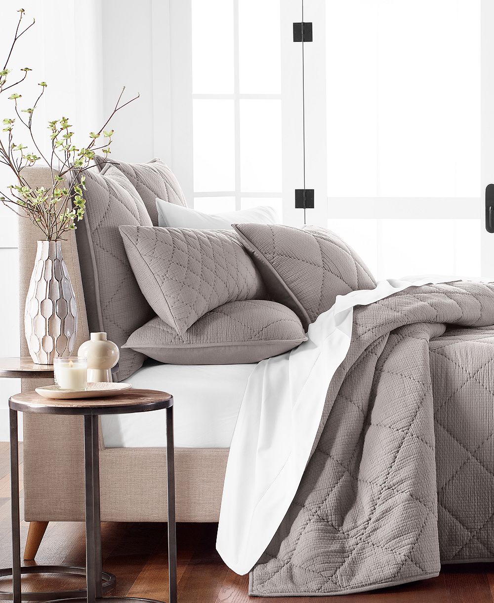 Hotel Collection Dobby Diamond 3-Pc. Coverlet Set, Full/Queen, Exclusively at Macy’s