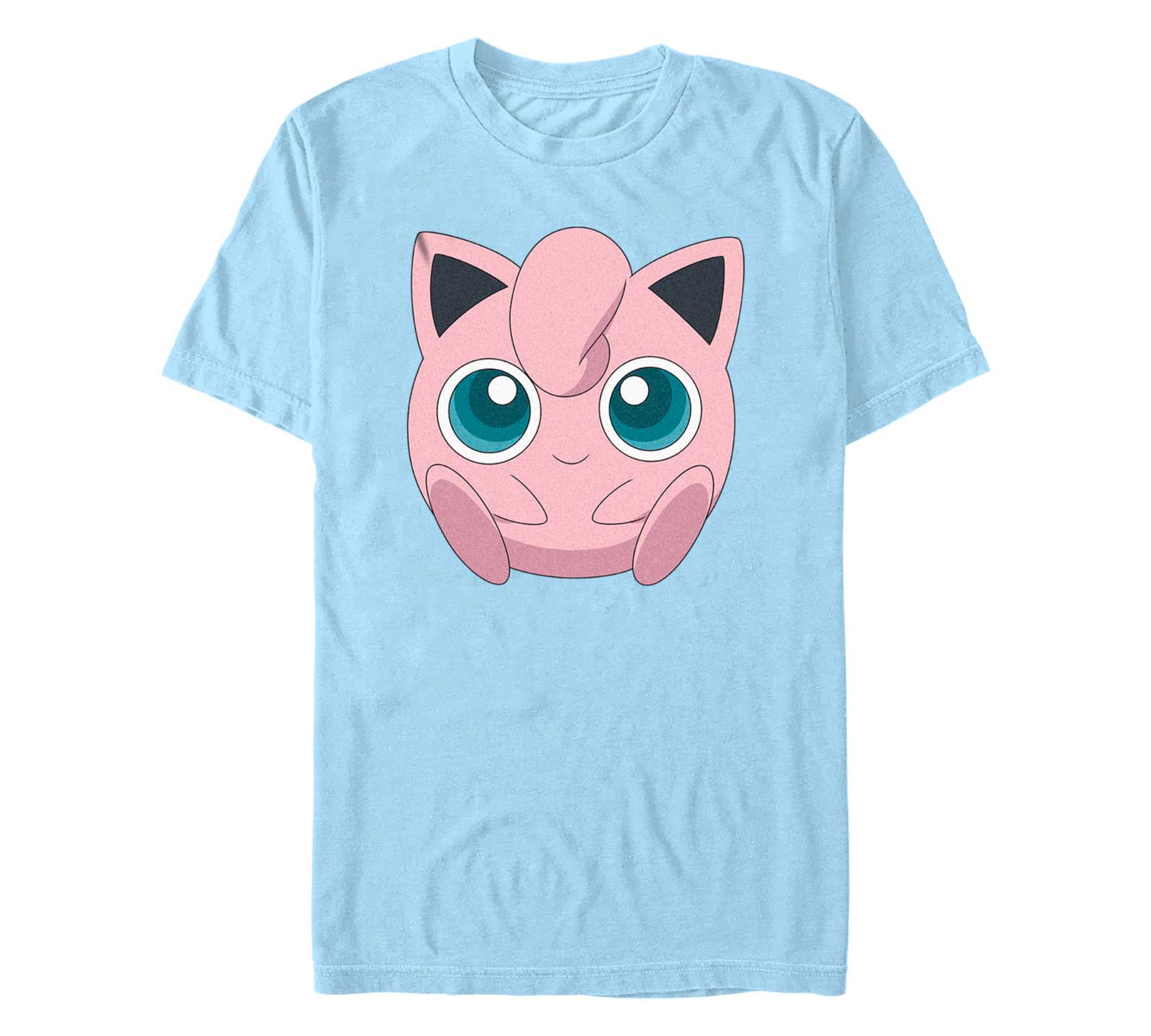 Men's Pokemon Jigglypuff Filled Face Short Sleeve T-shirt