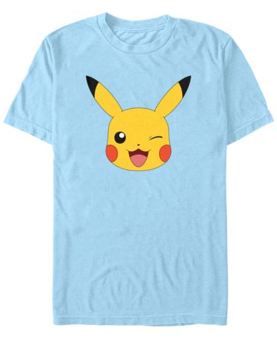 Men's Pokemon Pikachu Big Face Short Sleeve T-shirt
