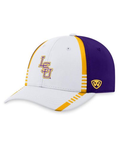 Men's Top of the World White, Purple LSU Tigers Iconic Flex Hat