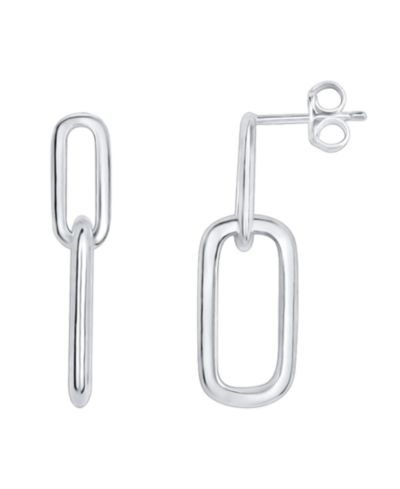 And Now This High Polished Link Post Drop Earring