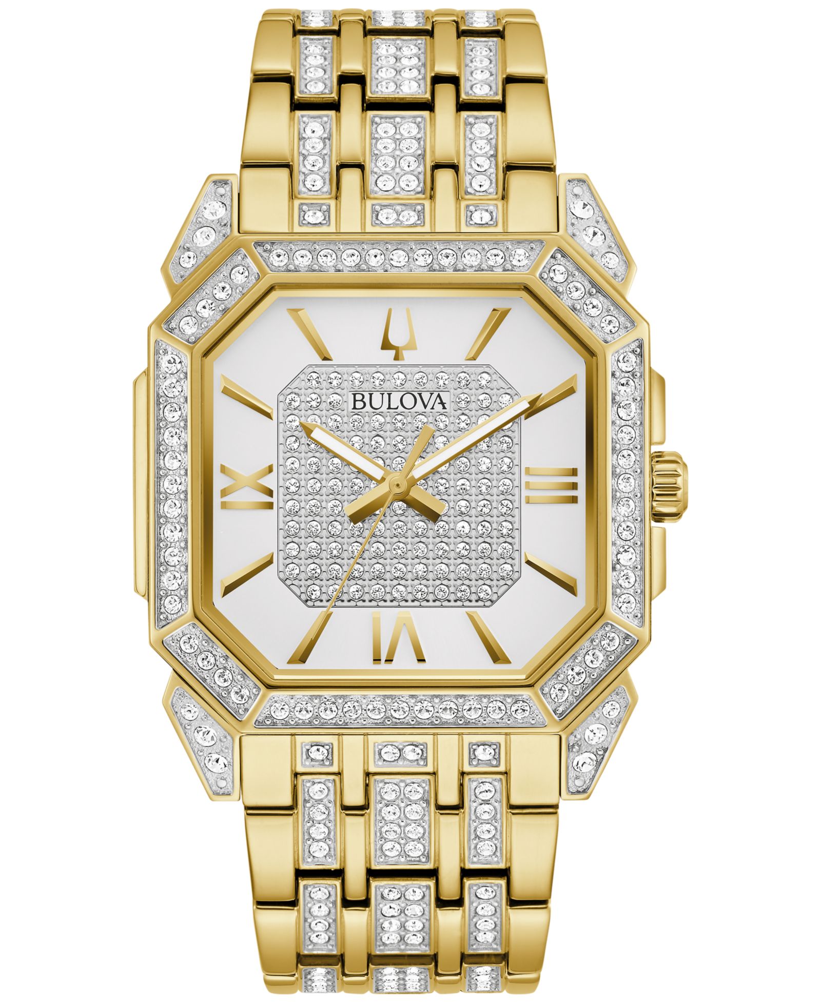 Мужские наручные часы Bulova Crystal Octava Gold-Tone Stainless Steel 40mm