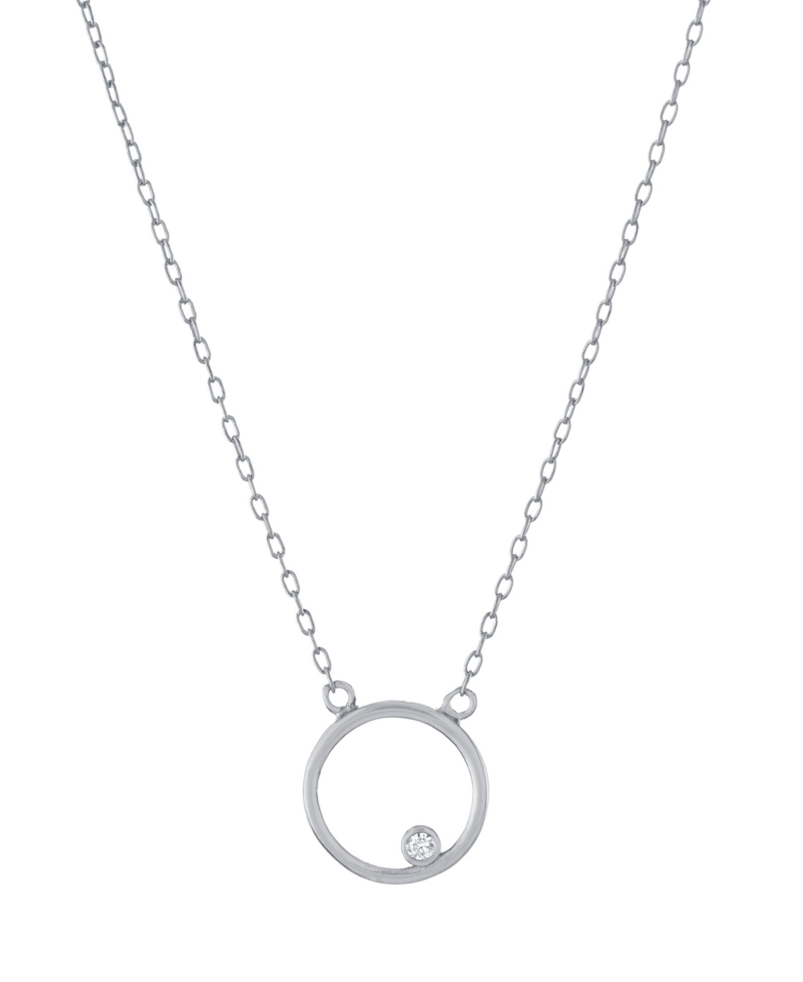 Giani Bernini ожерелье с круглым кулоном Cubic Zirconia