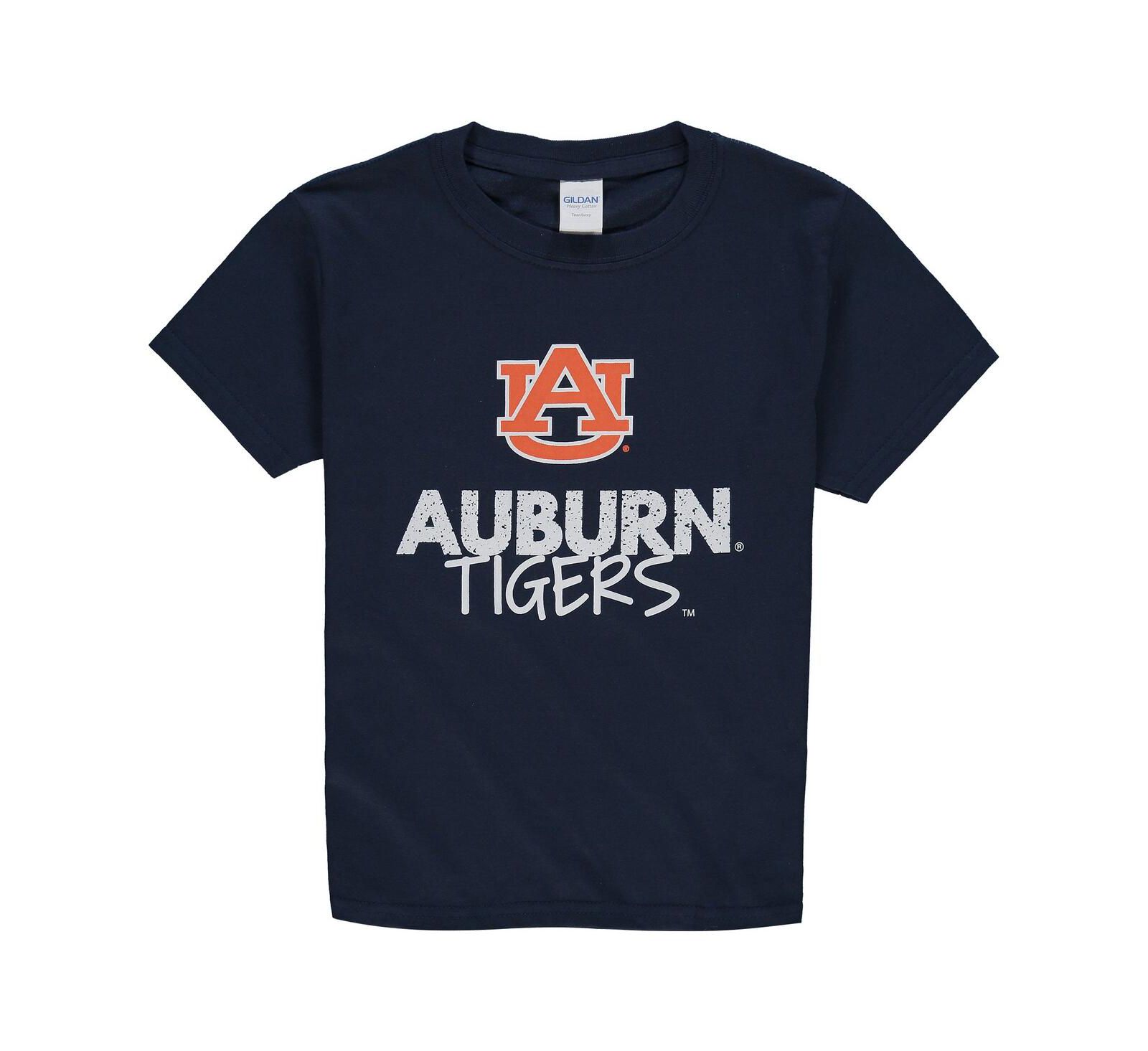 Big Boys Navy Auburn Tigers Crew Neck T-shirt