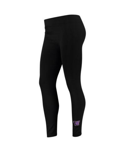 Women's ZooZatz Black Washington Huskies Fleece Leggings