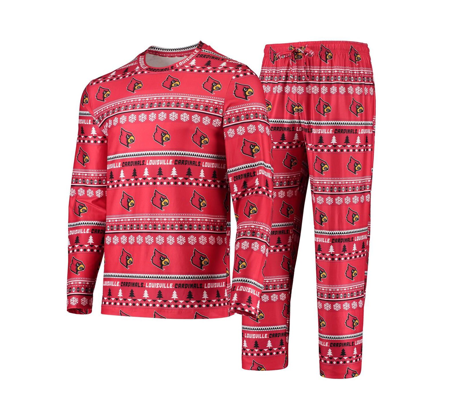 Concepts Sport Мужской комплект из футболки и брюк Louisville Cardinals Ugly Sweater