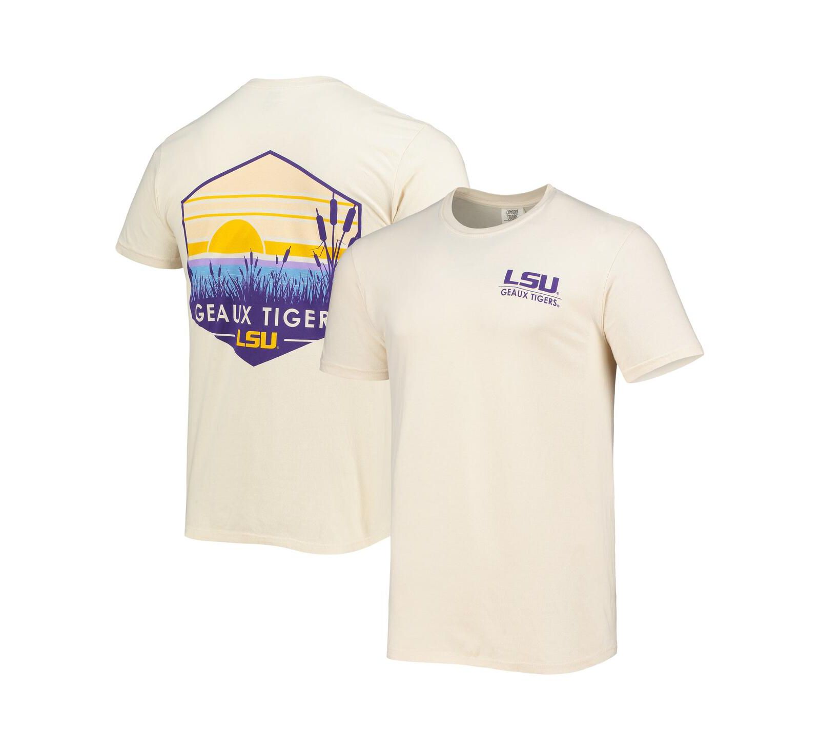Мужская футболка Comfort Colors Cream LSU Tigers Landscape Shield