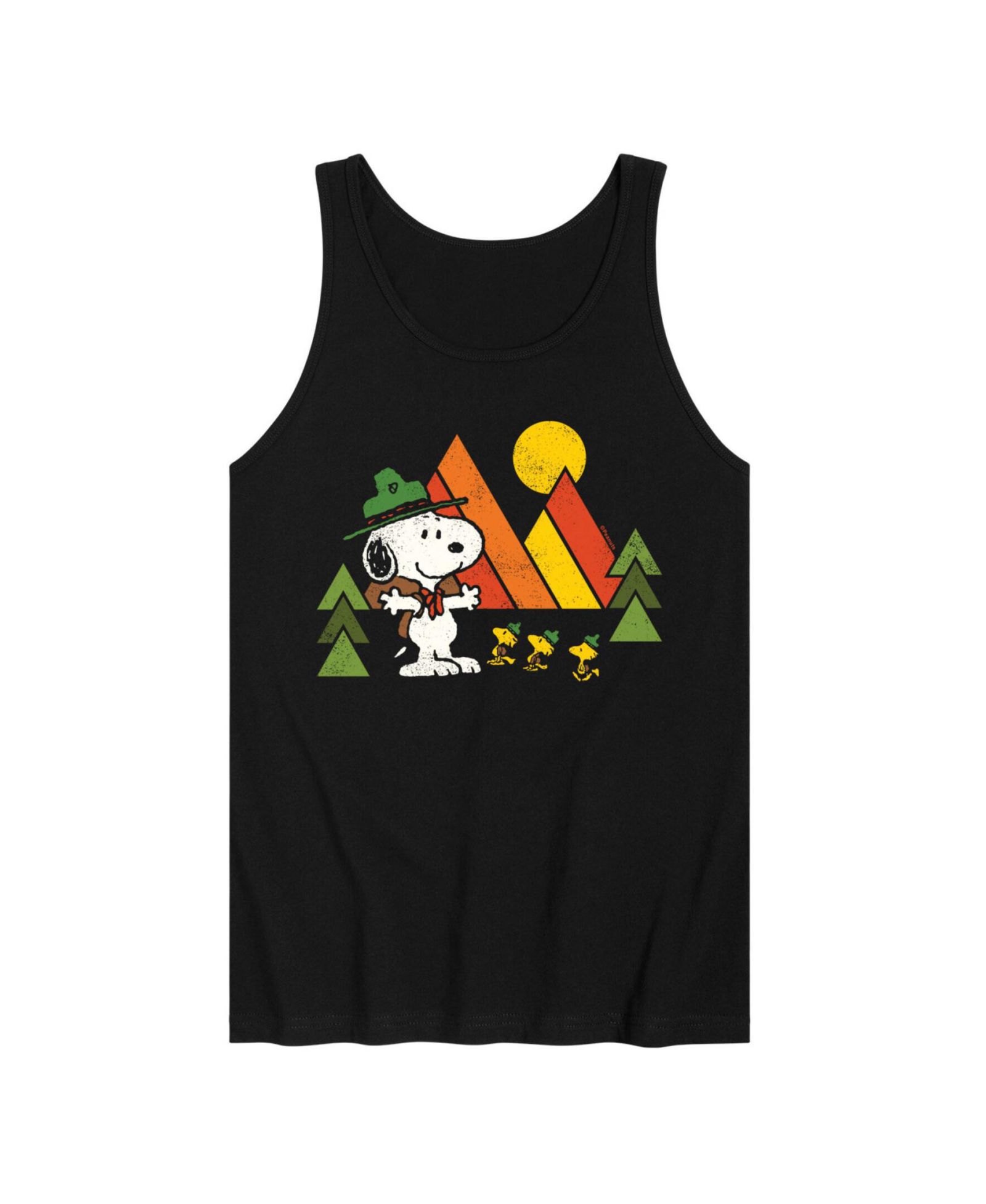 Мужской майка Peanuts Retro Camping