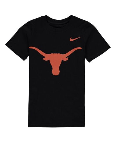 Nike Футболка с логотипом Texas Longhorns для мальчиков и девочек, черная
