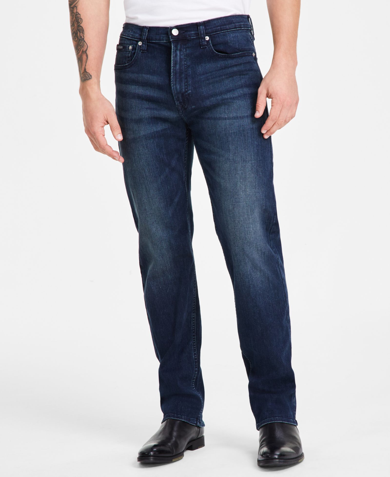Calvin Klein Men's Straight Fit Stretch Jeans