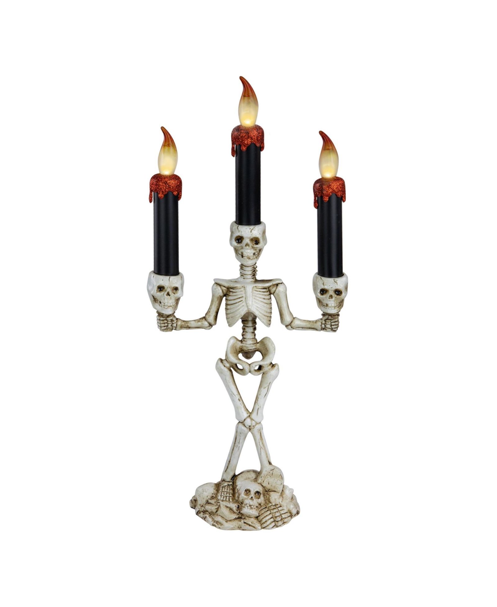 Подсвечник Northlight Dripping Candle Skeleton Halloween Candelabra, 14.5"