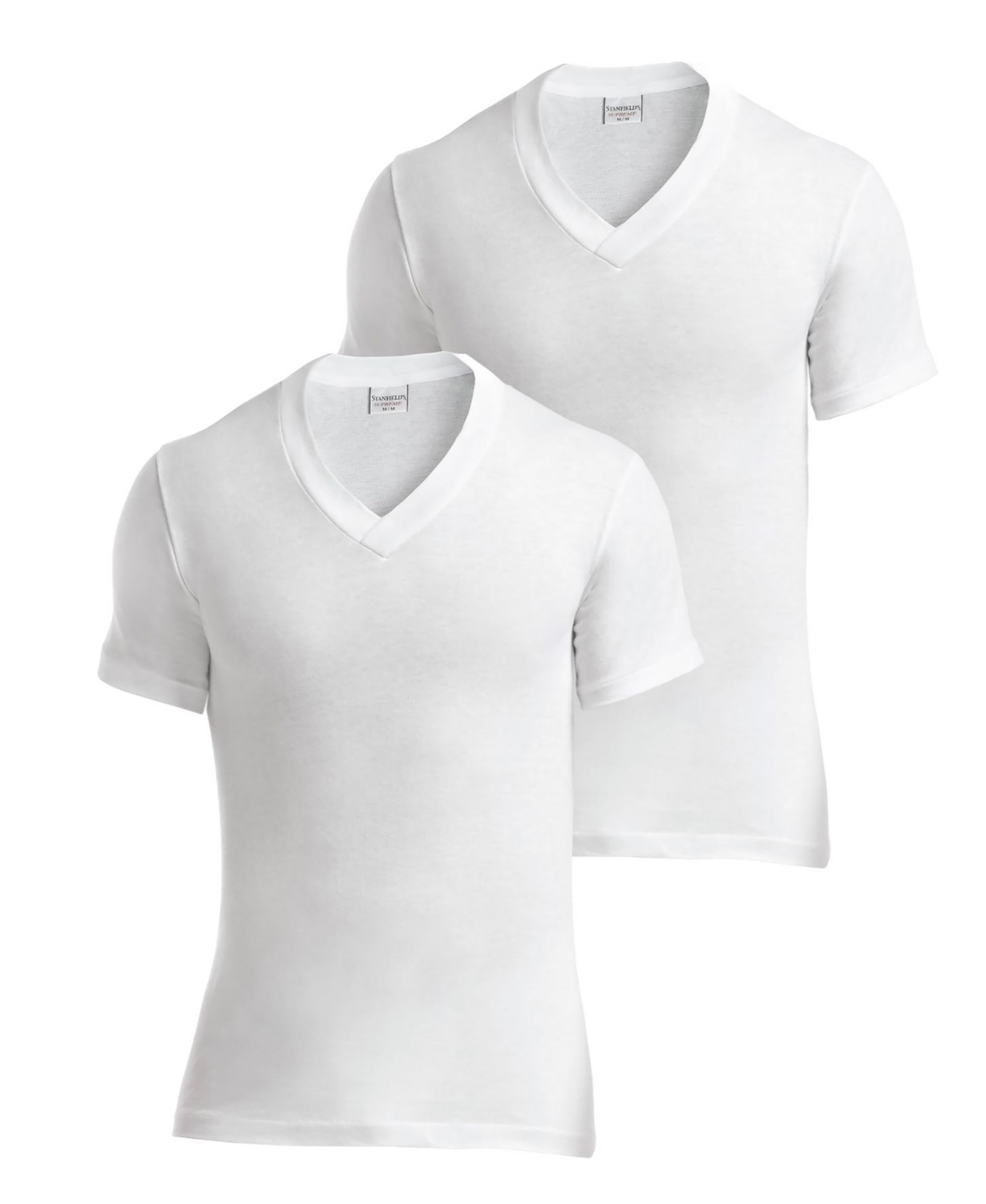Мужские майки Stanfield's Supreme Cotton Blend V-Neck, упаковка 2 шт