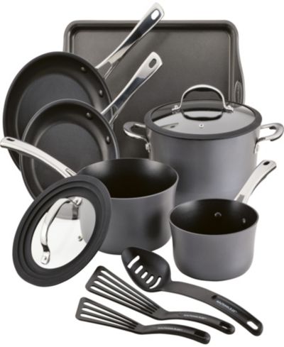 Rachael Ray набор посуды с антипригарным покрытием Hard Anodized, 11 предметов
