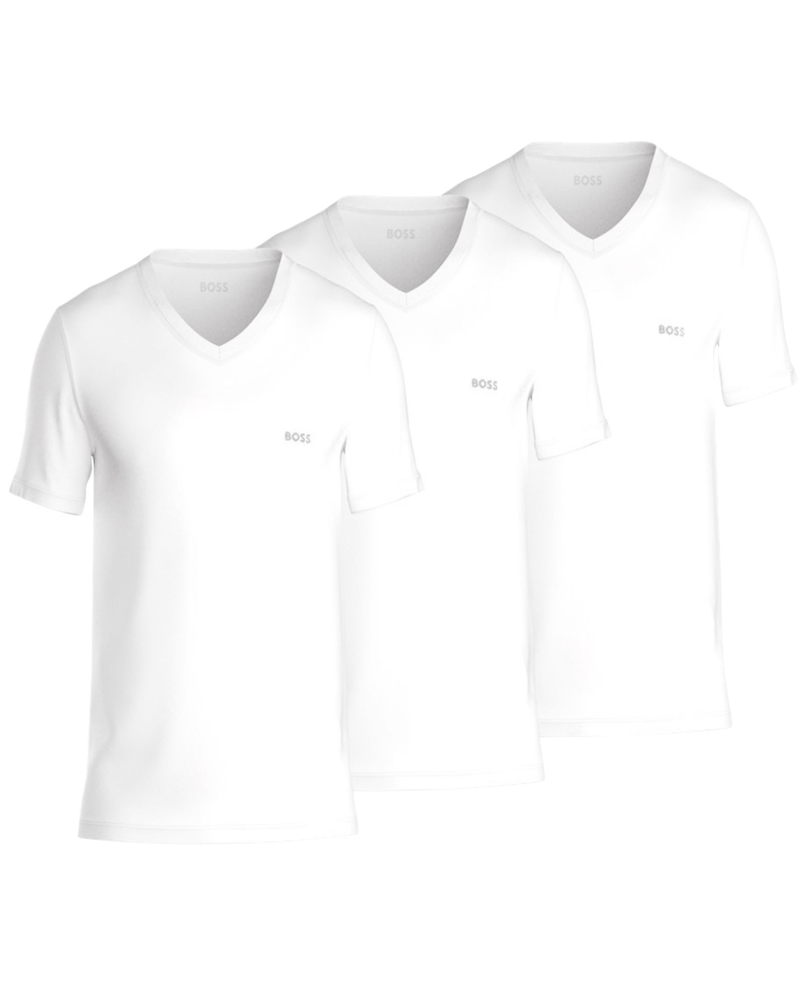 BOSS by Hugo Boss Men's 3-Pack Classic Solid V-Neck T-Shirts