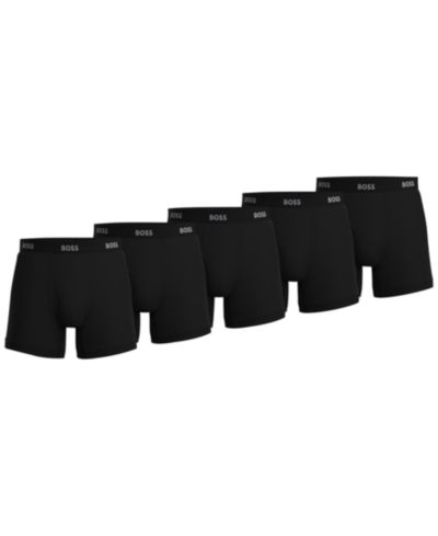 BOSS by Hugo Boss Men's 5-Pack Authentic Cotton Boxer Briefs
