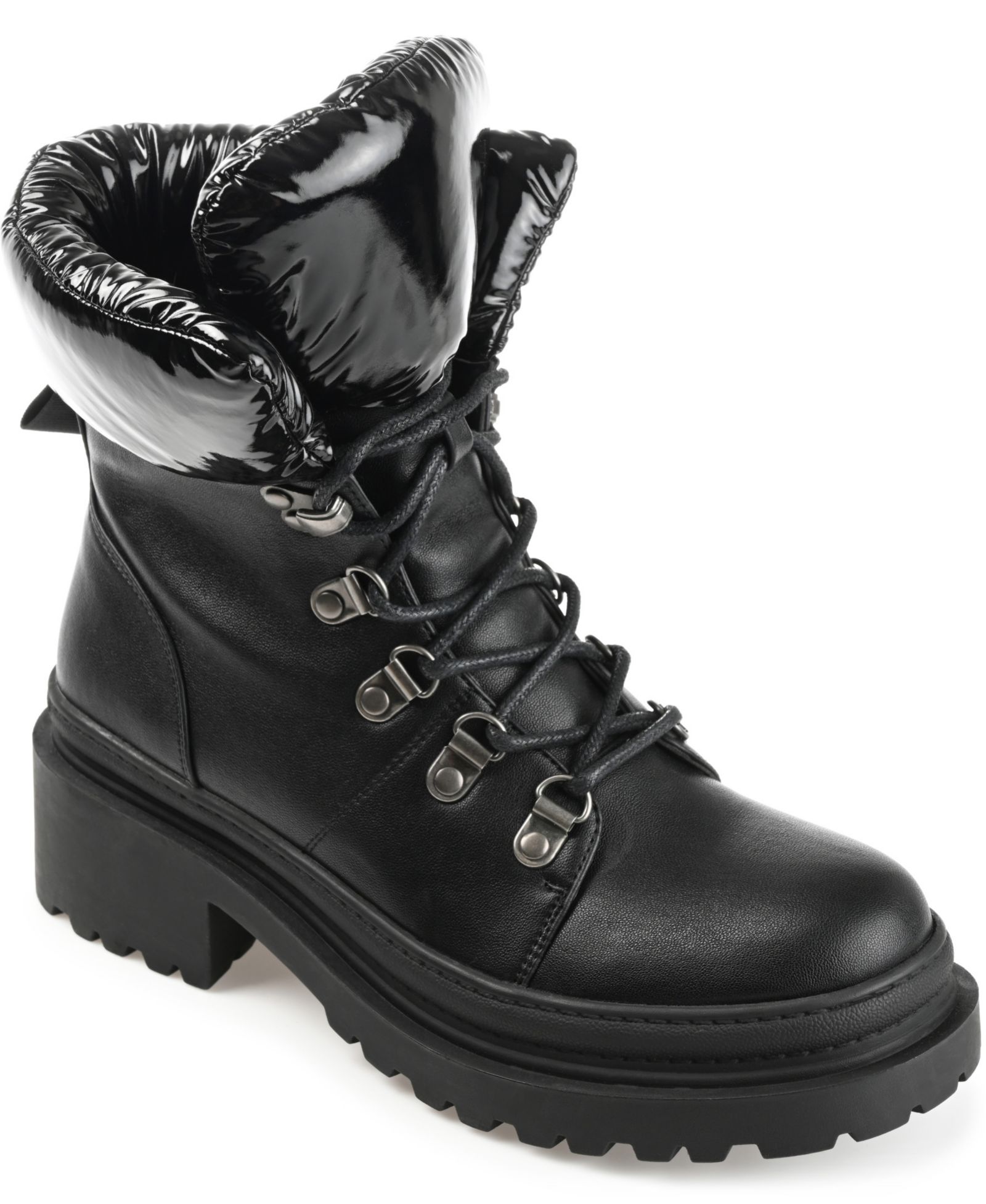 Journee Collection Women's Irrah Lace Up Lug Sole Booties