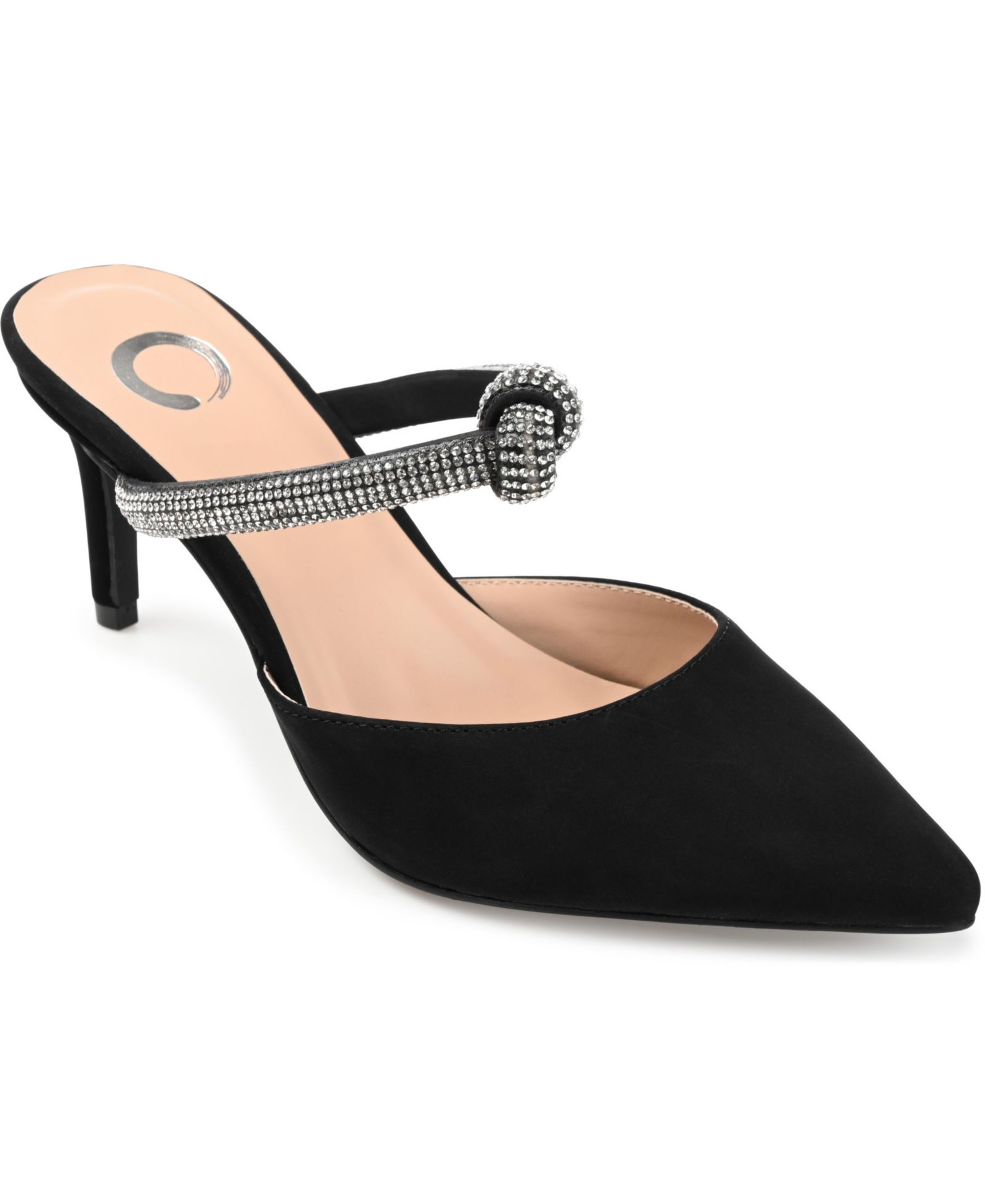 Journee Collection Women's Lunna Rhinestone Knot Slip-On Dress Pumps
