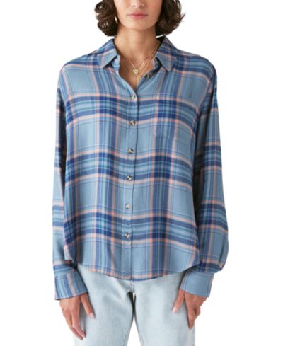 Мужская рубашка в клетку в стиле boyfriend от Lucky Brand