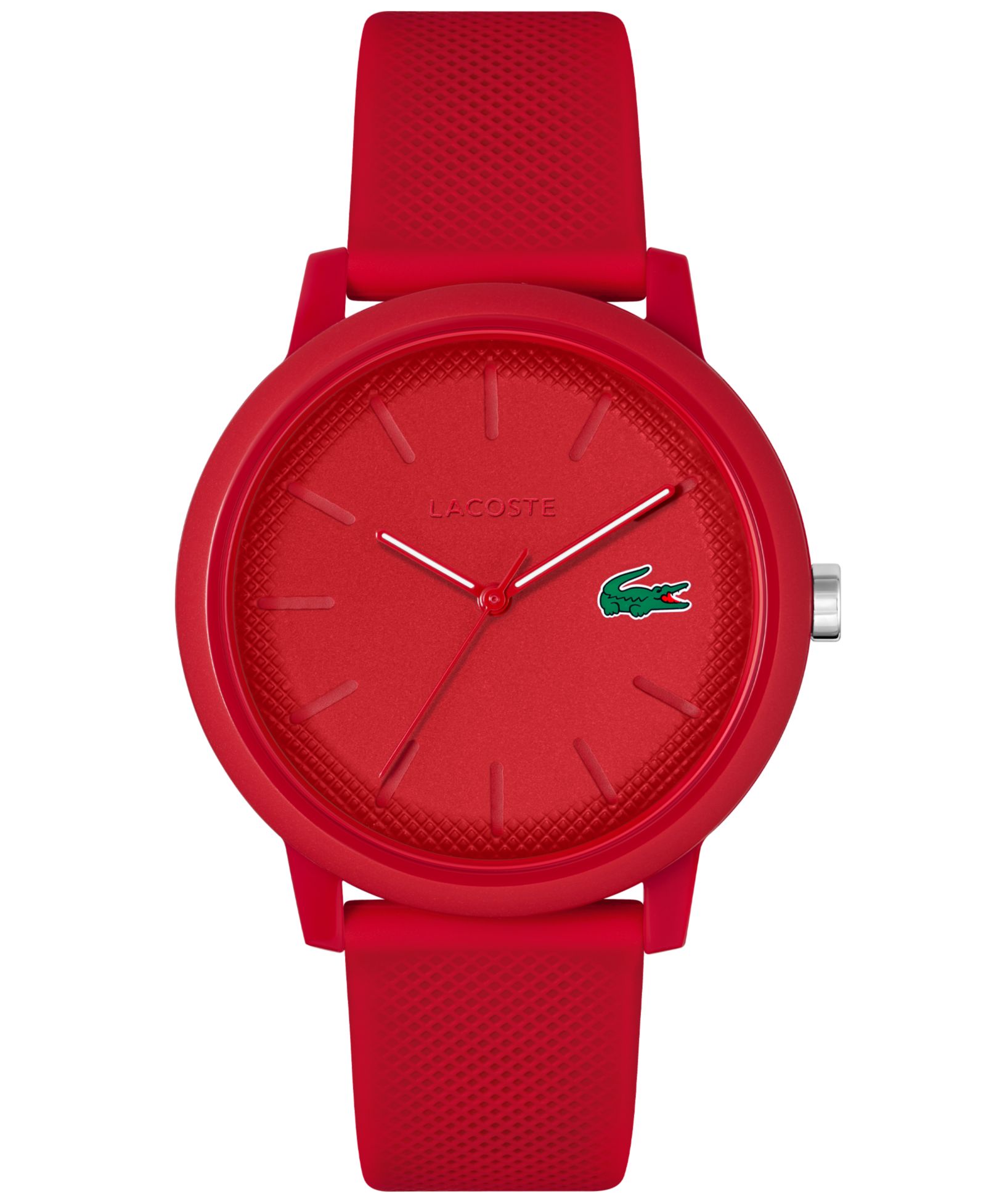 Мужские часы Lacoste L.12.12 Red Silicone Strap Watch 42mm