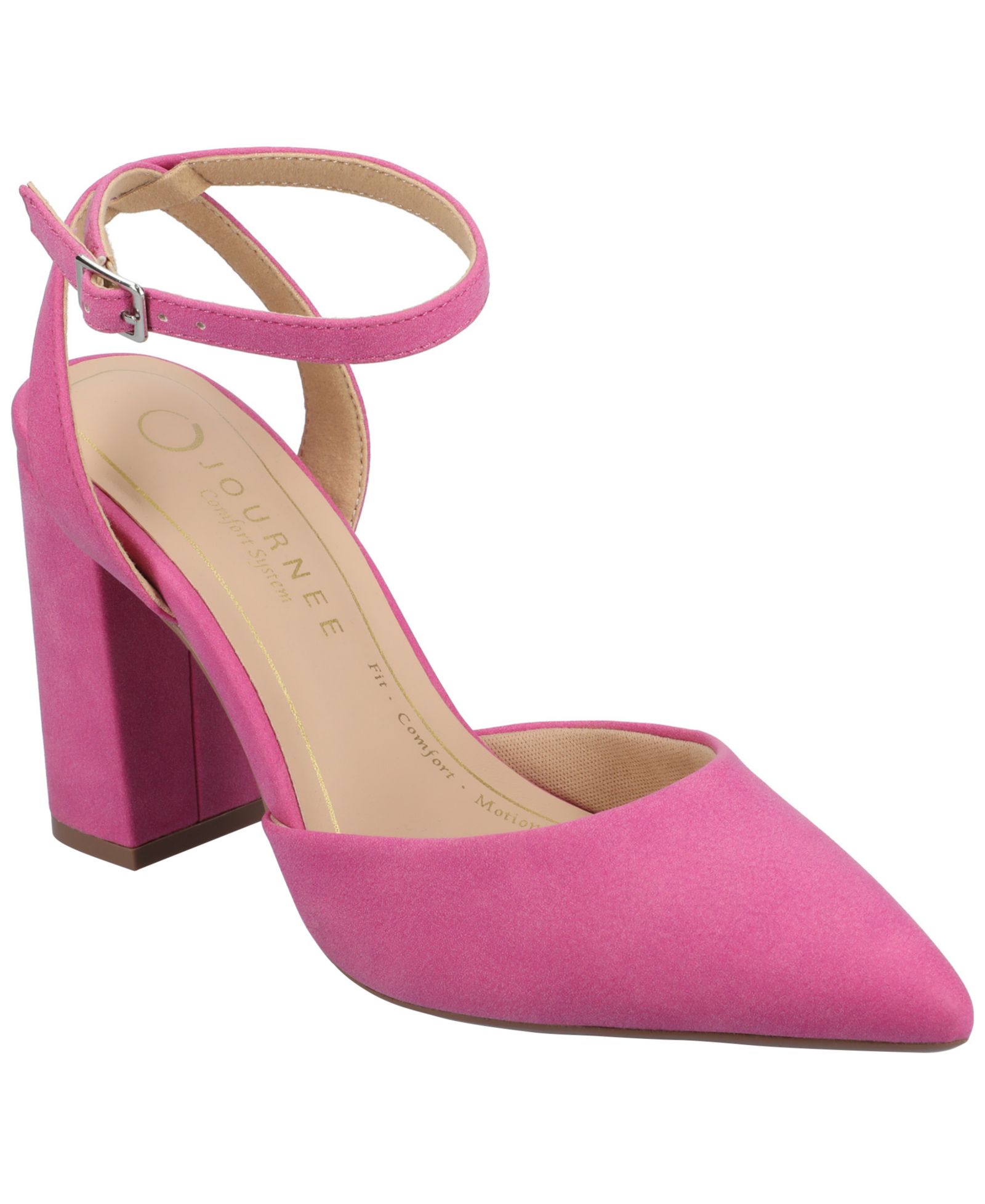 Туфли Journee Collection Women's Tyyra Ankle Strap Block Heel Pumps