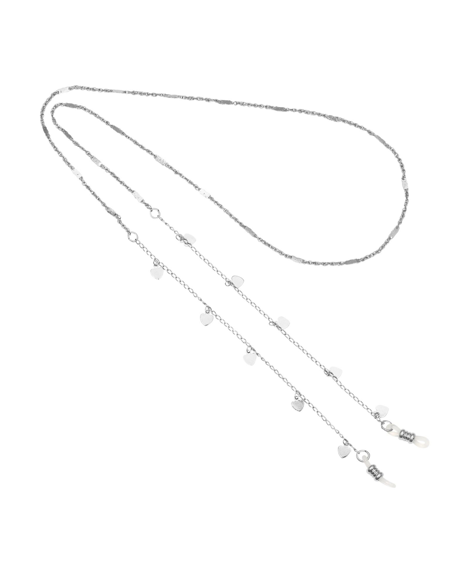 Держатель для очков 2028 Silver-Tone с подвесками в форме сердца