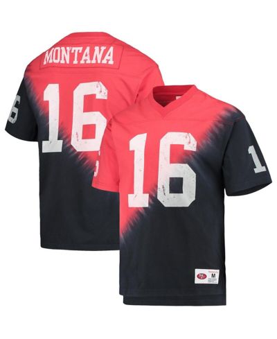 Мужская футболка Mitchell & Ness Joe Montana Black Red San Francisco 49ers