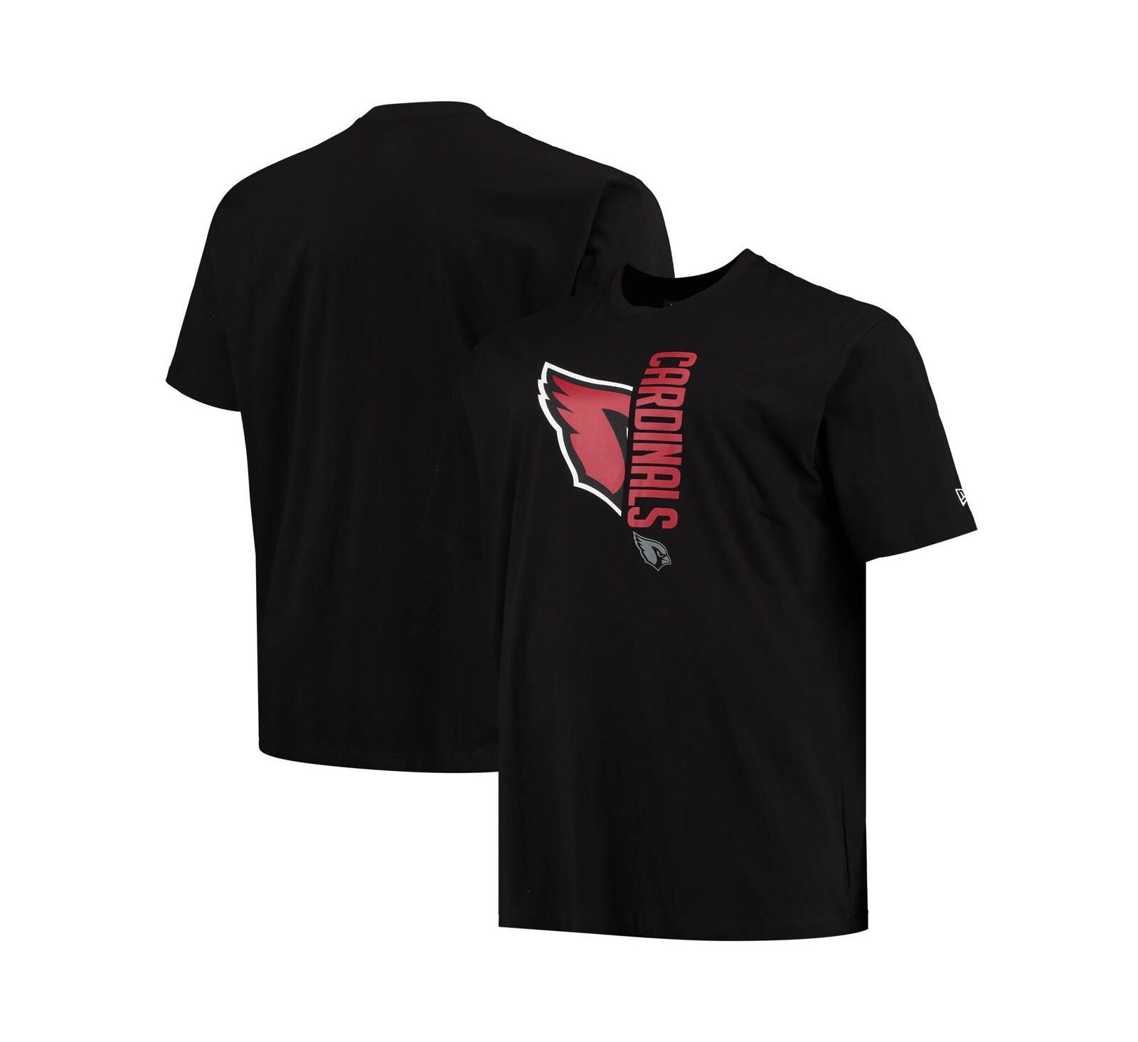 Men's New Era Black Arizona Cardinals Big and Tall 2-Hit T-shirt