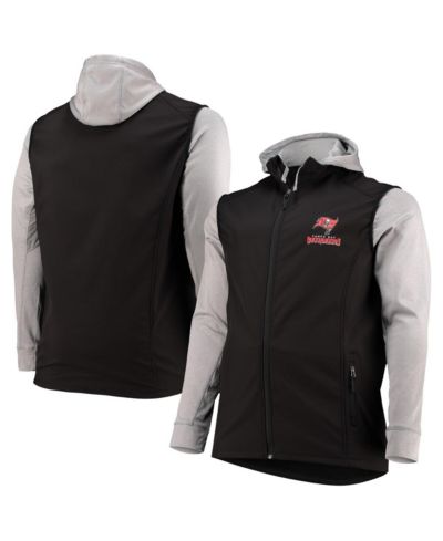 Men's Dunbrooke Black and Gray Tampa Bay Buccaneers Big and Tall Alpha Full-Zip Hoodie Jacket
