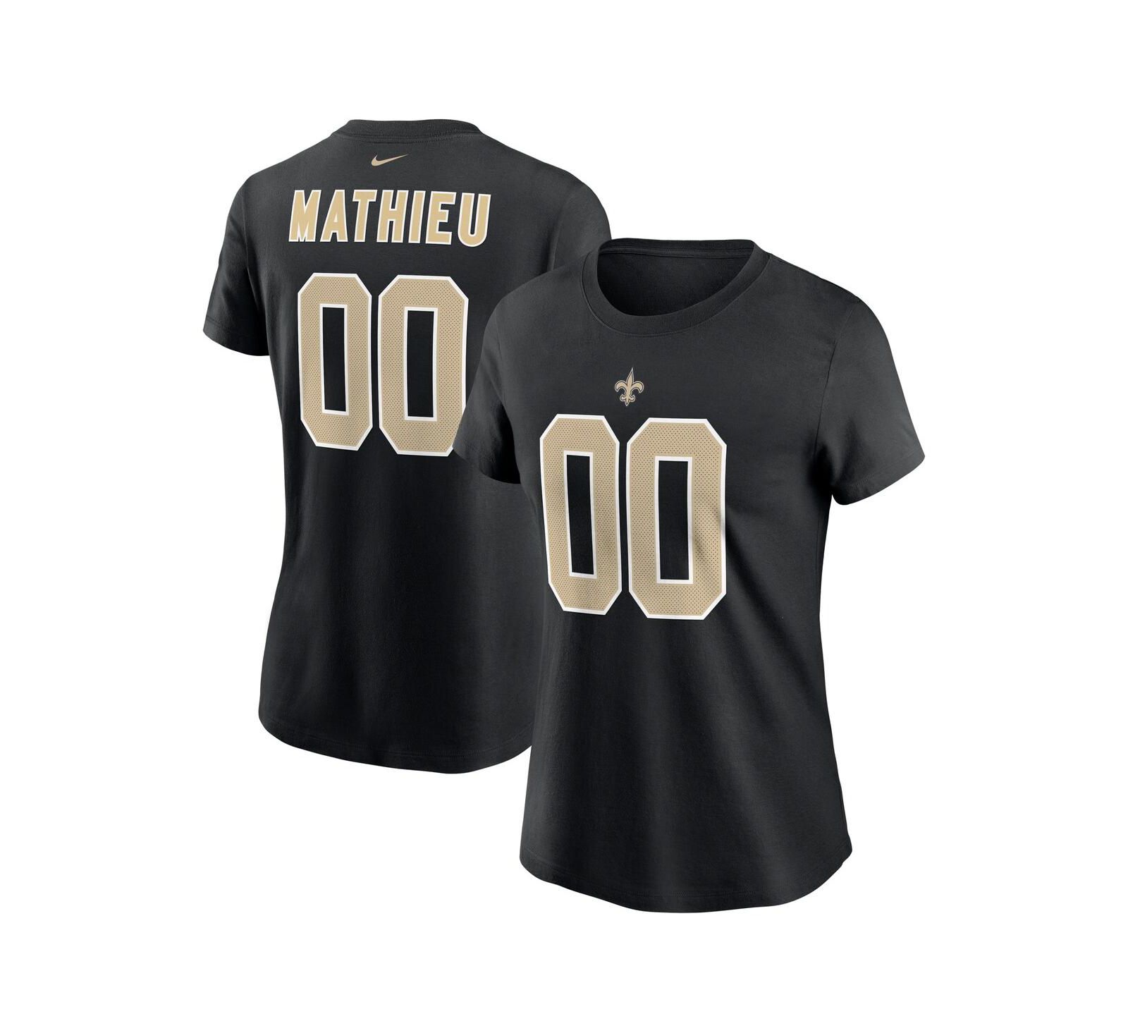 Women's Nike Tyrann Mathieu Black New Orleans Saints Player Name & Number T-shirt
