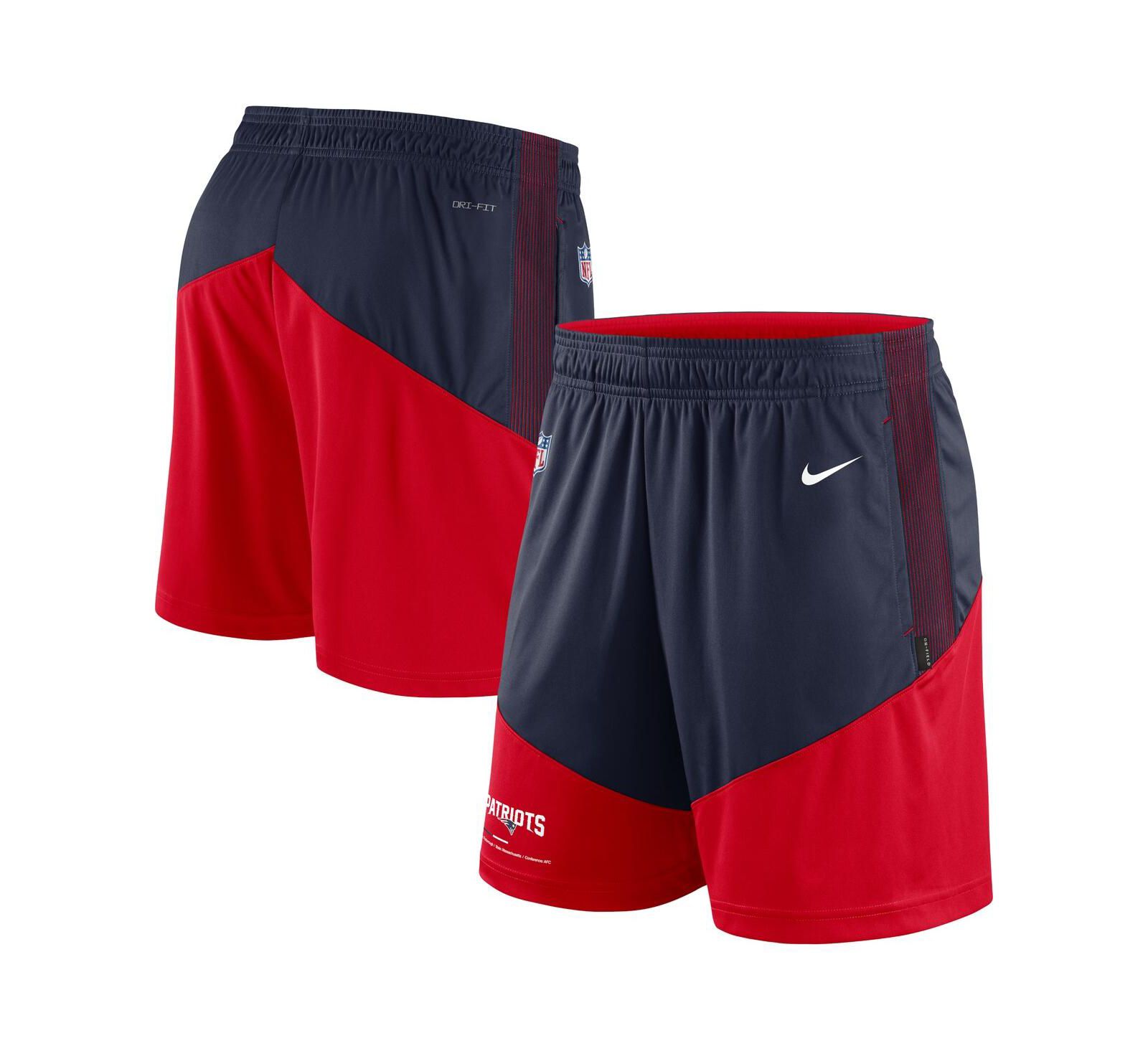 Men's Nike Navy, Red New England Patriots Primary Lockup Performance Shorts
