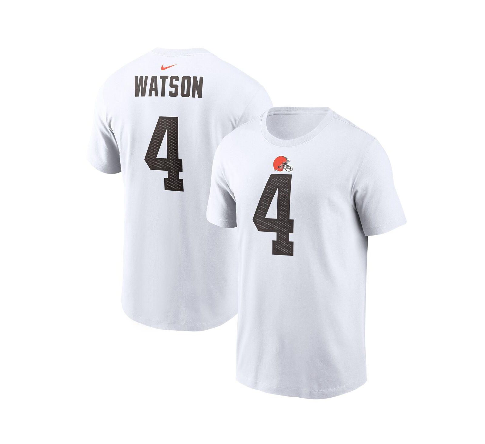Men's Nike Deshaun Watson White Cleveland Browns Player Name & Number T-shirt