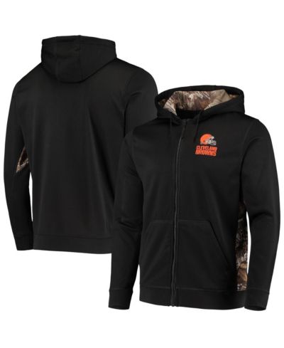 Мужское худи Dunbrooke Black Realtree Camo Cleveland Browns Decoy Tech Fleece Full-Zip