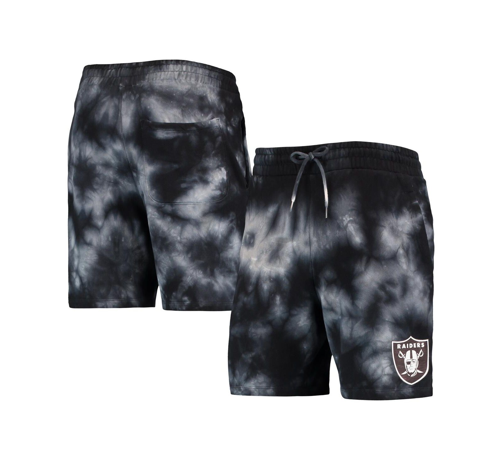 Men's New Era Black Las Vegas Raiders Tie-Dye Shorts