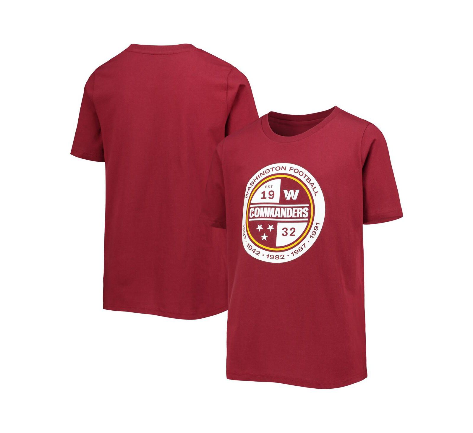 Футболка Big Boys Burgundy Washington Commanders Secondary Logo