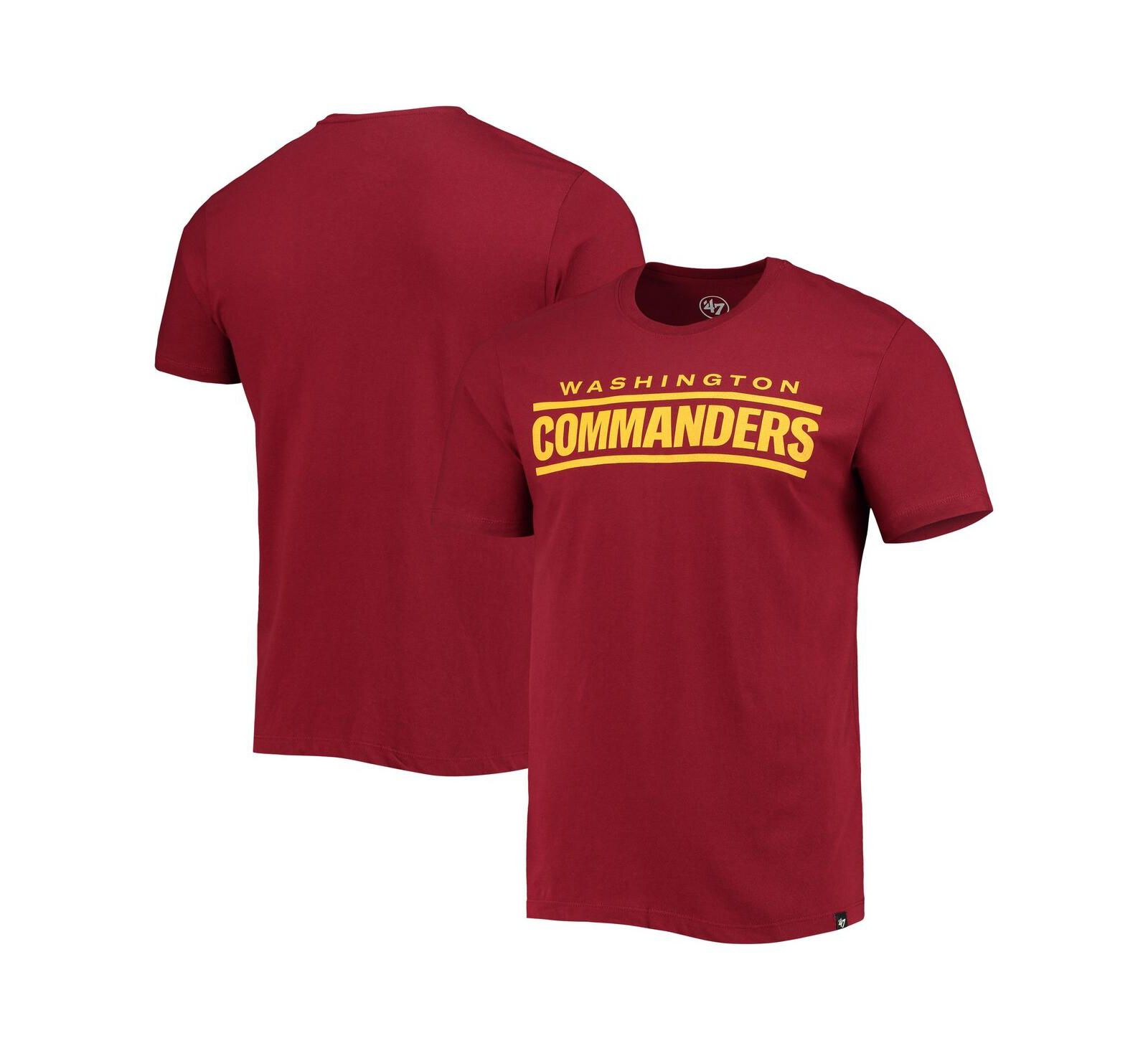 Men's '47 Burgundy Washington Commanders Wordmark Imprint Super Rival T-shirt